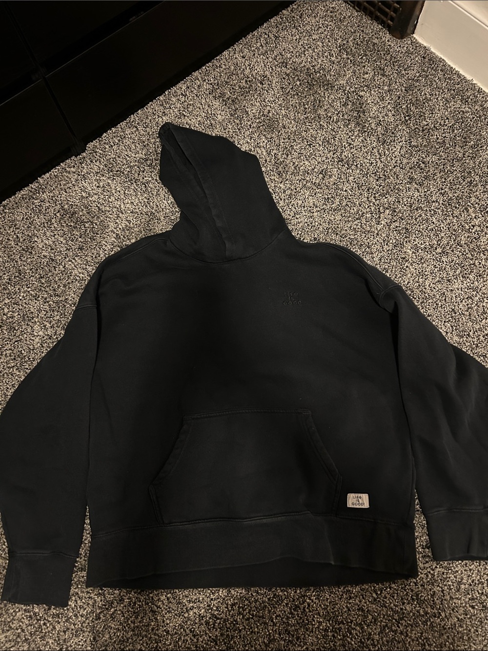 Life Is Good Men's Black Pullover Hoodie